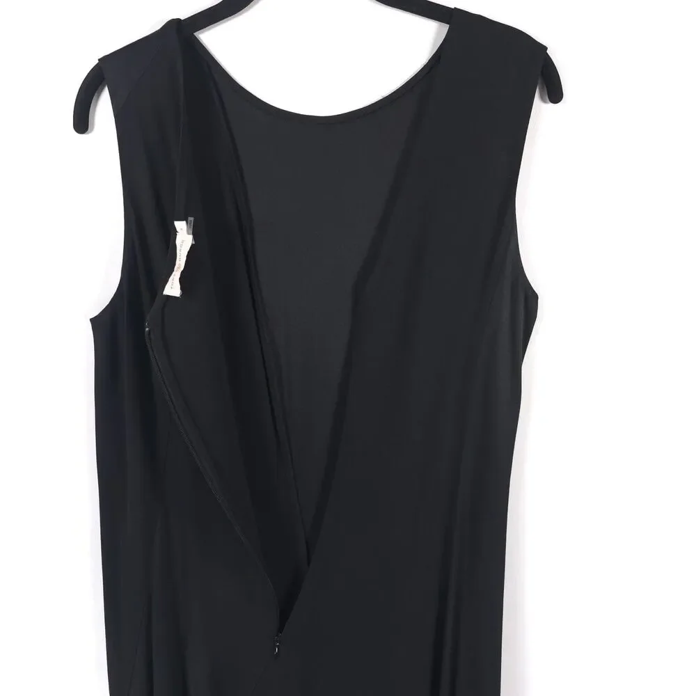 TORY BURCH Hailee Bias-Cut Midi Dress Size 6 Flowy A-Line Fit‎ Flare Black 41110
